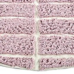 Pyöreät matot - Zola Natural Cotton Shaggy (vaaleanpunainen)