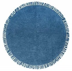 Pyöreä matot - Alba Natural Cotton Shaggy (sininen)