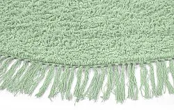 Pyöreä matot - Alba Natural Cotton Shaggy (vaaleanvihreä)