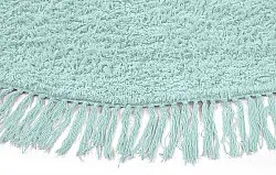 Pyöreä matot - Alba Natural Cotton Shaggy (turkoosi)