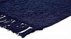 Ryijymatot - Alba Natural Cotton Shaggy (tummansininen)
