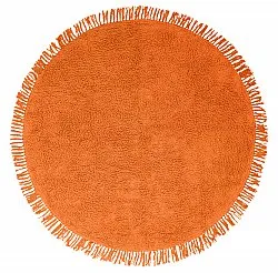 Pyöreä matot - Alba Natural Cotton Shaggy (oranssi)