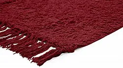 Ryijymatot - Alba Natural Cotton Shaggy (viininpunainen)