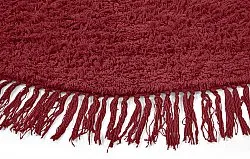 Pyöreä matot - Alba Natural Cotton Shaggy (viininpunainen)