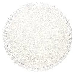 Pyöreä matot - Alba Natural Cotton Shaggy (valkoinen)