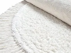 Pyöreä matot - Alba Natural Cotton Shaggy (valkoinen)