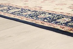 Wilton-matto - Angelica (beige/laivastonsininen)