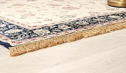 Wilton-matto - Angelica (beige/laivastonsininen)