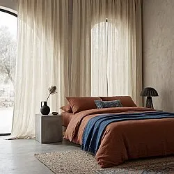 Verhot 2-pakkaus - Pellavaverho Noemi (beige)