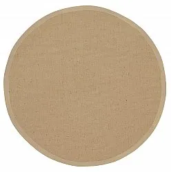 Pyöreä matot (sisal) - Agave (beige/norsunluu)