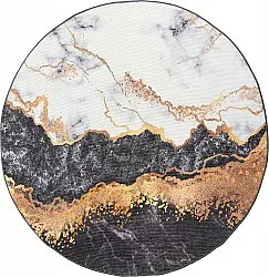 Pyöreät matot - Padova (antrasiitti/oranssi)