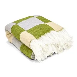 Viltit - Villasekoiteplaid - Audrey Check (beige/vihreä/violetti)