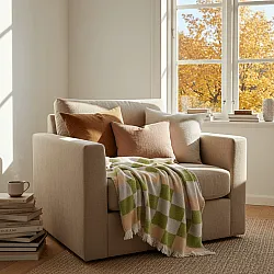 Viltit - Villasekoiteplaid - Audrey Check (beige/vihreä/violetti)