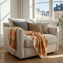 Viltit - Villasekoiteplaid - Audrey Check (beige/keltainen/oranssi)