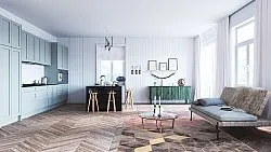 Wilton-matto - Brendola (vaaleanpunainen/harmaa/kulta)