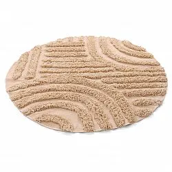 Pyöreät matot - Cazorla Natural Cotton Shaggy (beige)