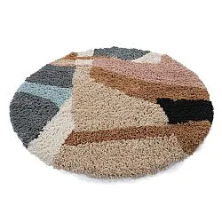 Pyöreät matot - Cefalu Natural Cotton Shaggy (multi)