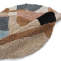 Pyöreät matot - Cefalu Natural Cotton Shaggy (multi)
