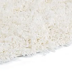 Pyöreät matot - Lindos Natural Cotton Shaggy (valkoinen)
