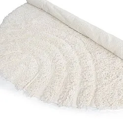 Pyöreät matot - Lindos Natural Cotton Shaggy (valkoinen)