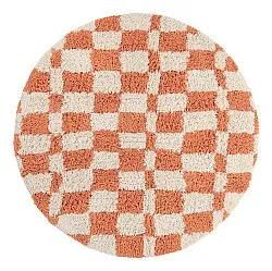 Pyöreät matot - Atrani Natural Cotton Shaggy (oranssi)