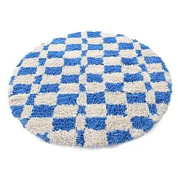 Pyöreät matot - Atrani Natural Cotton Shaggy (sininen)