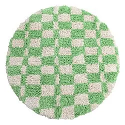 Pyöreät matot - Atrani Natural Cotton Shaggy (vihreä)