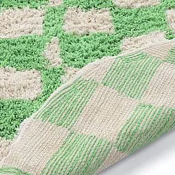 Pyöreät matot - Atrani Natural Cotton Shaggy (vihreä)