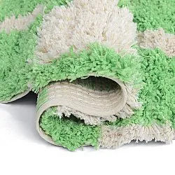 Pyöreät matot - Atrani Natural Cotton Shaggy (vihreä)