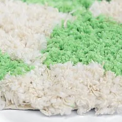 Pyöreät matot - Atrani Natural Cotton Shaggy (vihreä)