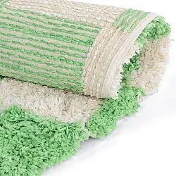Pyöreät matot - Atrani Natural Cotton Shaggy (vihreä)