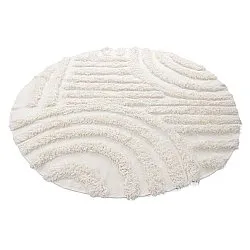 Pyöreät matot - Cazorla Natural Cotton Shaggy (luonnonvalkoinen)