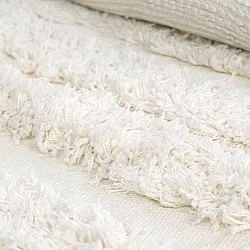 Pyöreät matot - Cazorla Natural Cotton Shaggy (luonnonvalkoinen)