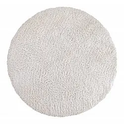 Pyöreät matot - Combarro Solid Cotton Shaggy (kerma)
