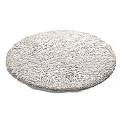 Pyöreät matot - Combarro Solid Cotton Shaggy (kerma)