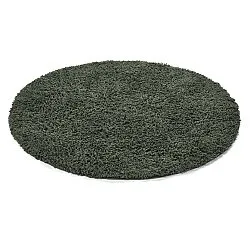 Pyöreät matot - Combarro Solid Cotton Shaggy (vihreä)