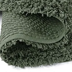 Pyöreät matot - Combarro Solid Cotton Shaggy (vihreä)