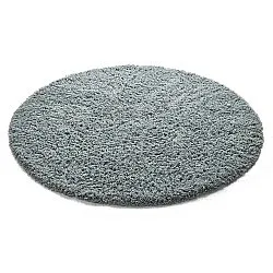 Pyöreät matot - Combarro Solid Cotton Shaggy (vaaleansininen)