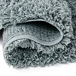 Pyöreät matot - Combarro Solid Cotton Shaggy (vaaleansininen)