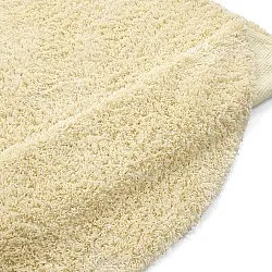 Pyöreät matot - Combarro Solid Cotton Shaggy (vaaleankeltainen)