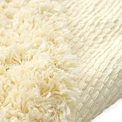 Pyöreät matot - Combarro Solid Cotton Shaggy (vaaleankeltainen)