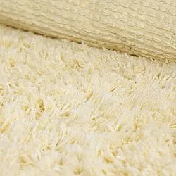 Pyöreät matot - Combarro Solid Cotton Shaggy (vaaleankeltainen)