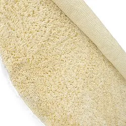 Pyöreät matot - Combarro Solid Cotton Shaggy (vaaleankeltainen)