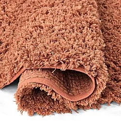 Pyöreät matot - Combarro Solid Cotton Shaggy (vaalea oranssi)