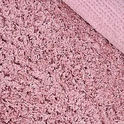 Pyöreät matot - Combarro Solid Cotton Shaggy (vaaleanpunainen)