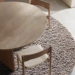 Pyöreät matot - Combarro Solid Cotton Shaggy (taupe)