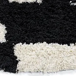 Pyöreät matot - Marvao Natural Cotton Shaggy (luonnonvalkoinen/musta)