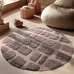 Pyöreät matot - Otranto Natural Cotton Shaggy (taupe)