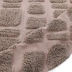 Pyöreät matot - Otranto Natural Cotton Shaggy (taupe)