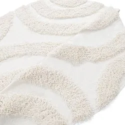 Pyöreät matot - Sivota Natural Cotton Shaggy (luonnonvalkoinen)